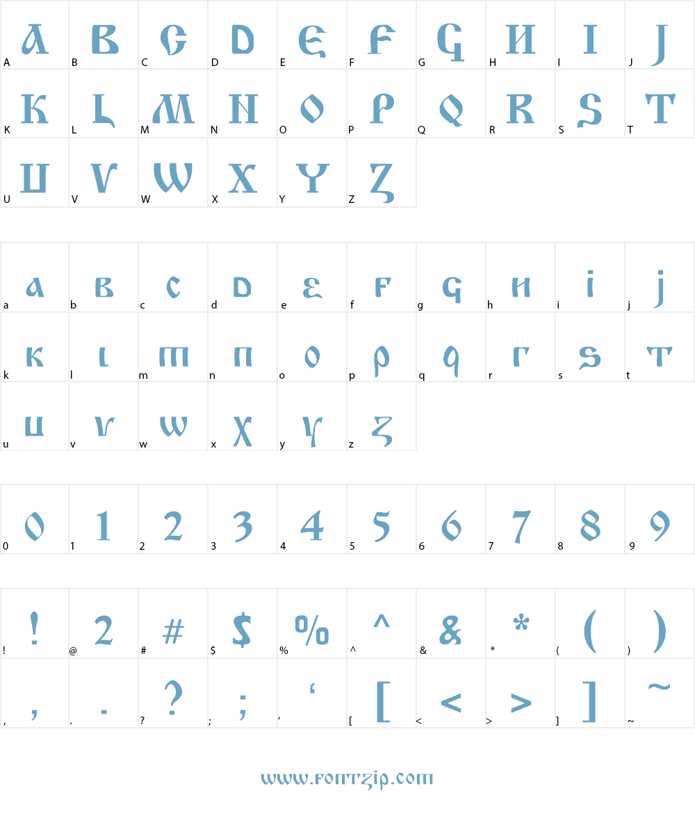 Krasni Fellows Font Character